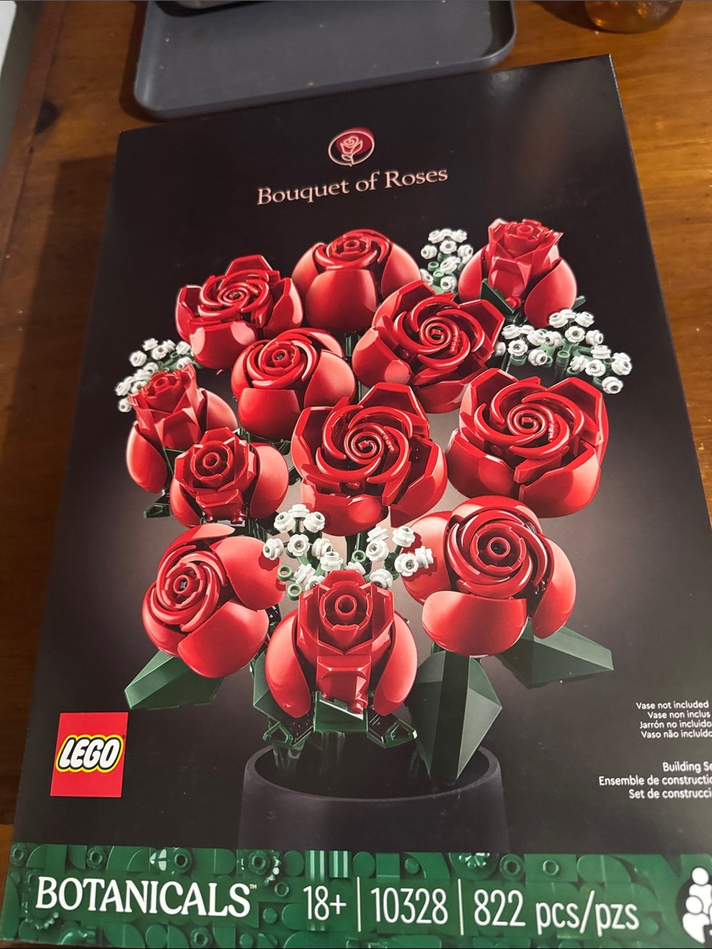 Lego Red Rose Bouquet Faux Floral Display